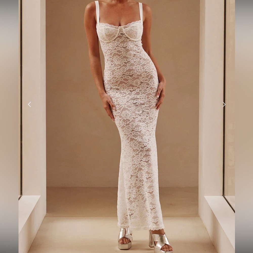 KAIA SLIP DRESS - WHITE